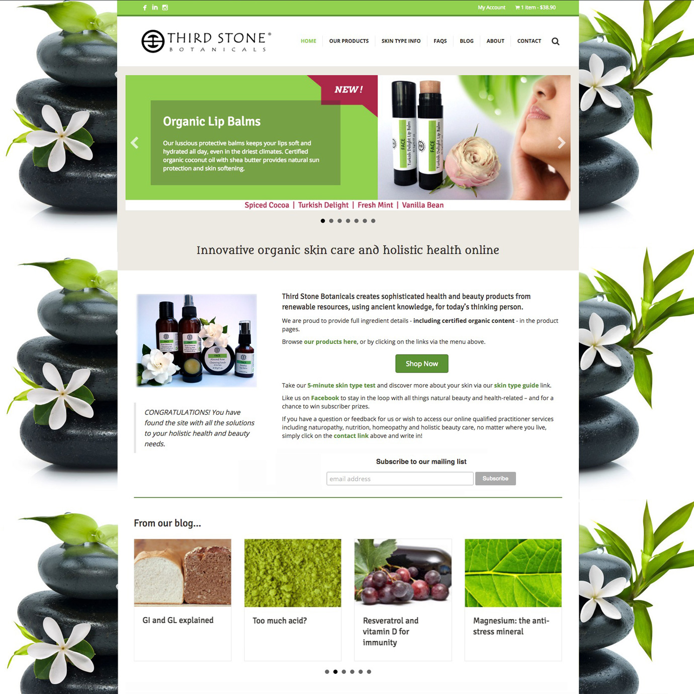 Third Stone Botanicals website